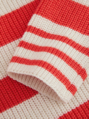Knit High Neck Striped Long Sleeve Top Curve & Plus