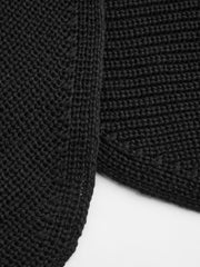 High Neck Solid Knitted Long Sleeve Crop Sweater Curve & Plus