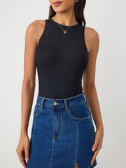 Solid Sleeveless Bodysuit