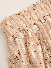 High Waist Sequin Shorts