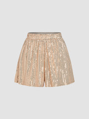 High Waist Sequin Shorts