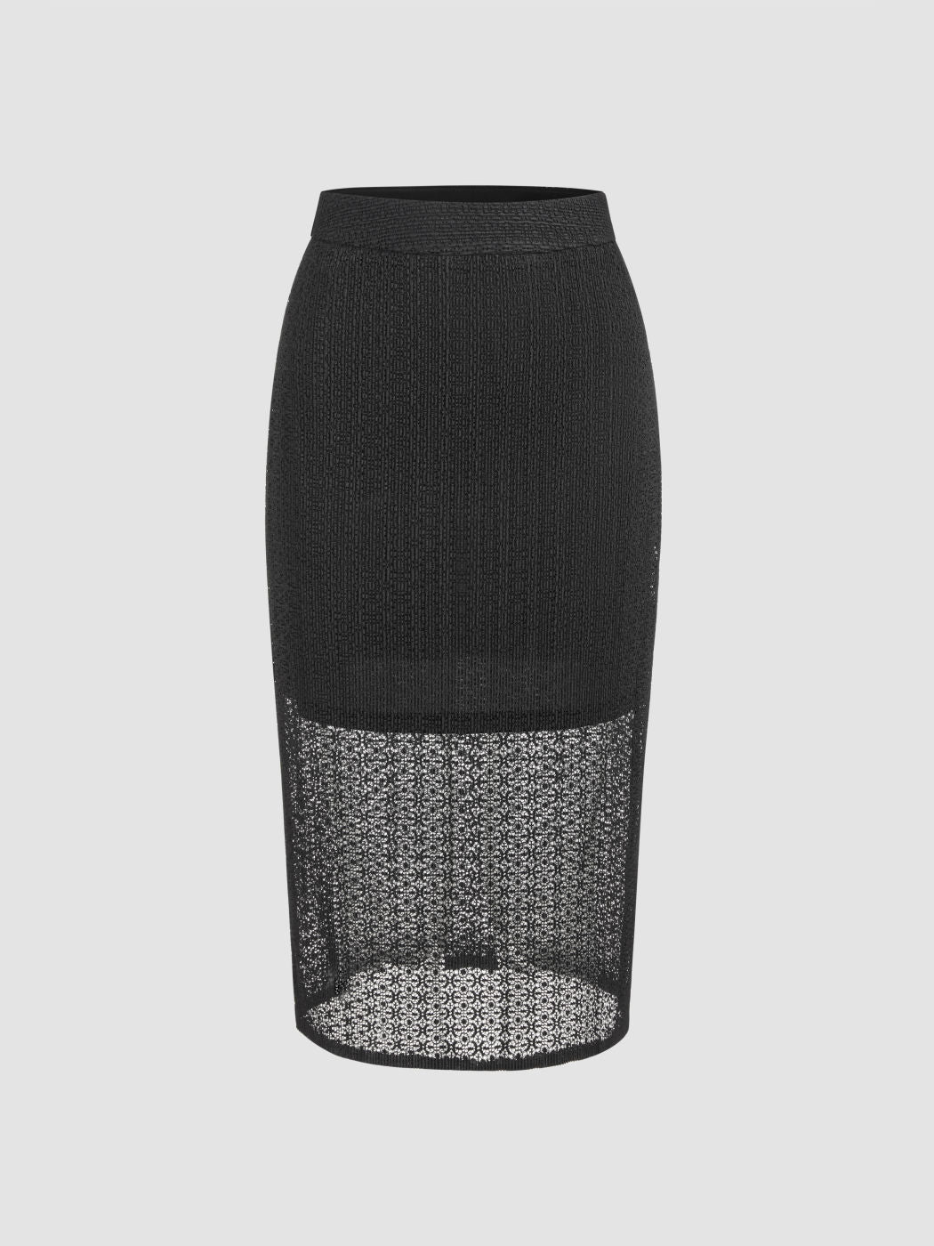 Lace Mid Rise Midi Skirt
