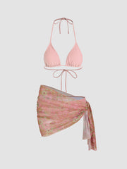 Floral Diary Bikini Set & Sarong
