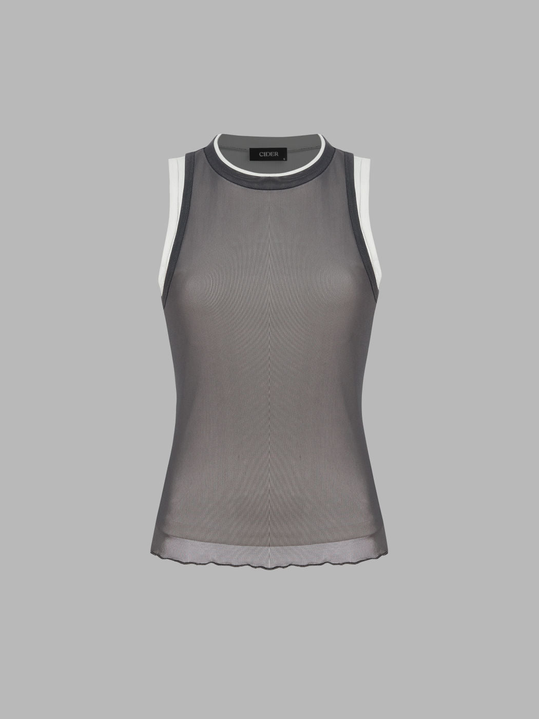 Contrasting Binding Solid Tank Top