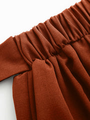 High Rise Bowknot Wide Leg Trousers Curve & Plus