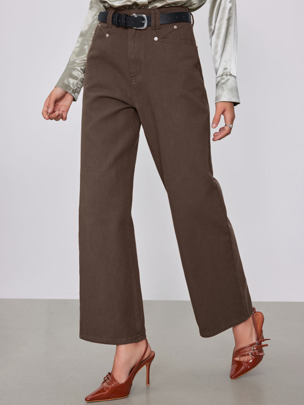 Denim Mid Rise Baggy Jeans