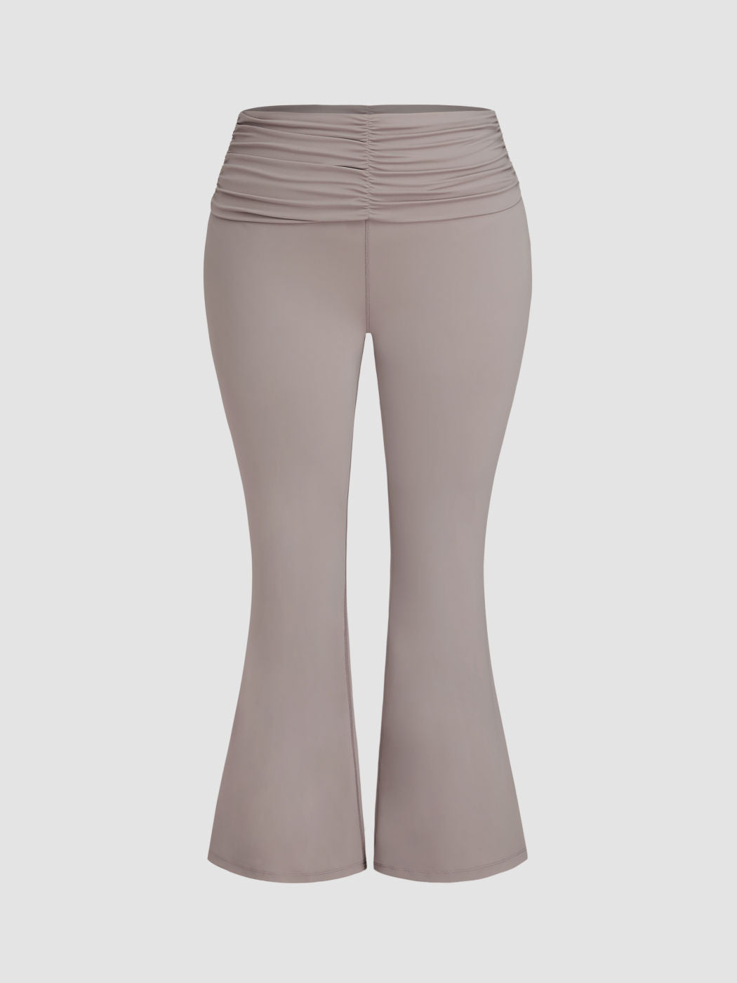 CiderAIRY™ Mid Rise Solid Ruched Flared Leggings Curve & Plus