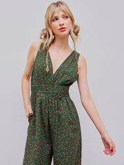 Ditsy Floral Pocket Jogger Jumpsuit
