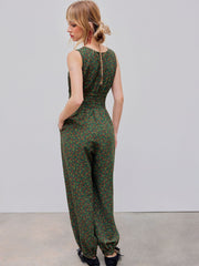 Ditsy Floral Pocket Jogger Jumpsuit