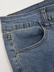 High Stretch Cider Denim High Rise Solid Flared Jeans