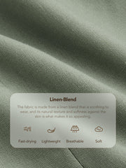 Linen-blend V-neck Solid Button Vest Curve & Plus