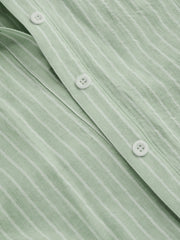 Collar Striped Long Sleeve Shirt