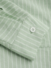 Collar Striped Long Sleeve Shirt