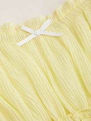Square Neck Solid Ruched Bowknot Cami Top