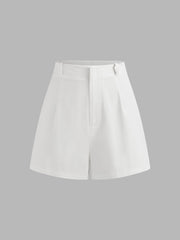 High Rise Cinched Waist Shorts