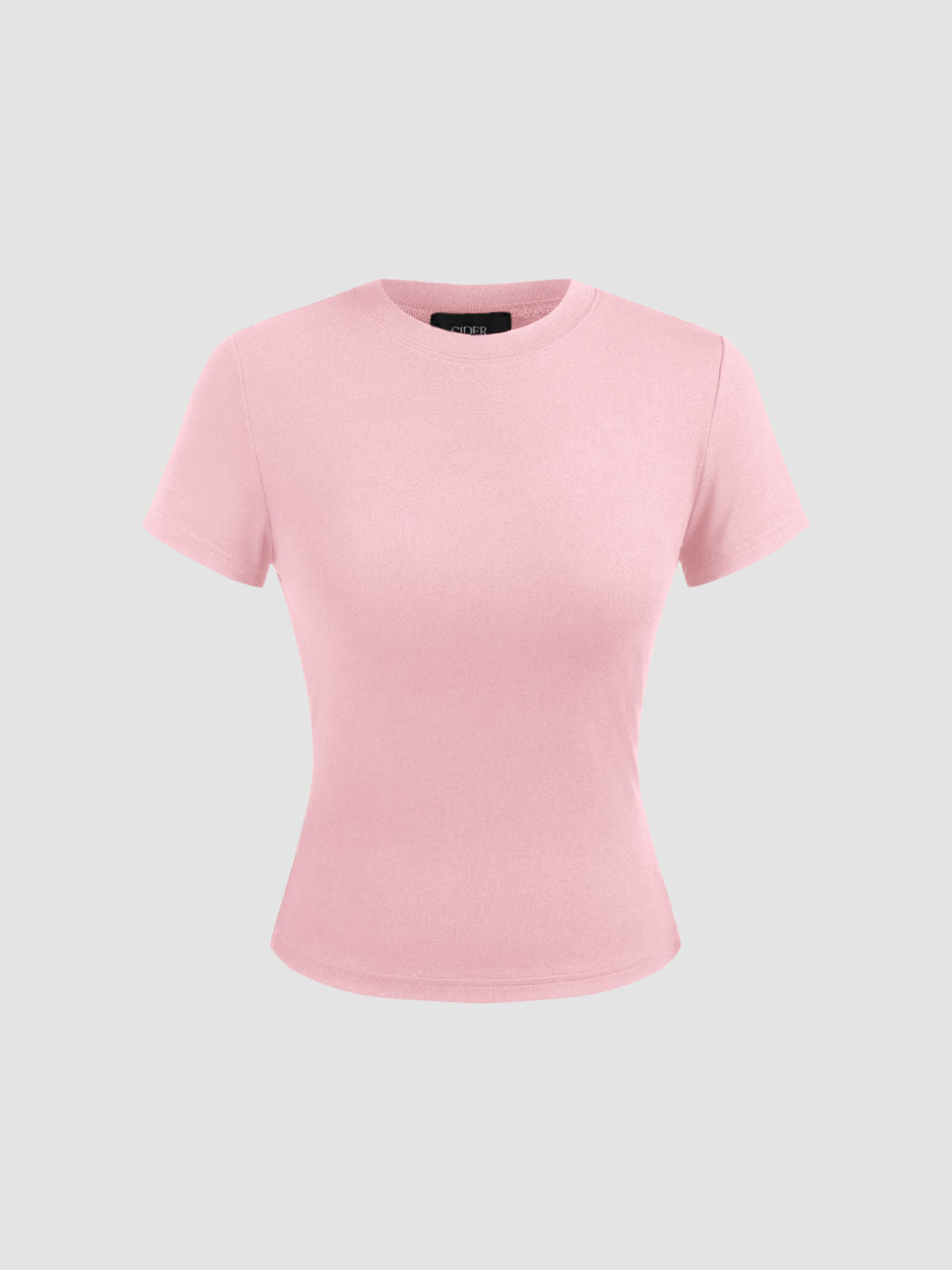 Round Neckline Knit Short Sleeve Top
