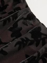 Square Neck Floral Ruched Maxi Dress