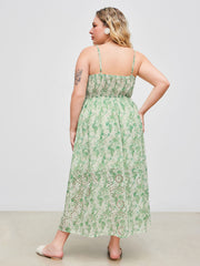 Sweetheart Floral Split Ruffle Maxi Dress Curve & Plus
