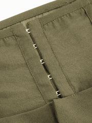 Corseted Waist Pleated Trousers