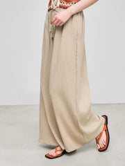 Drawstring Pull-on Wide Leg Pants