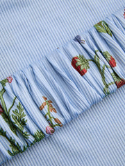 Square Neck Floral & Fruit Graphic Mini Dress