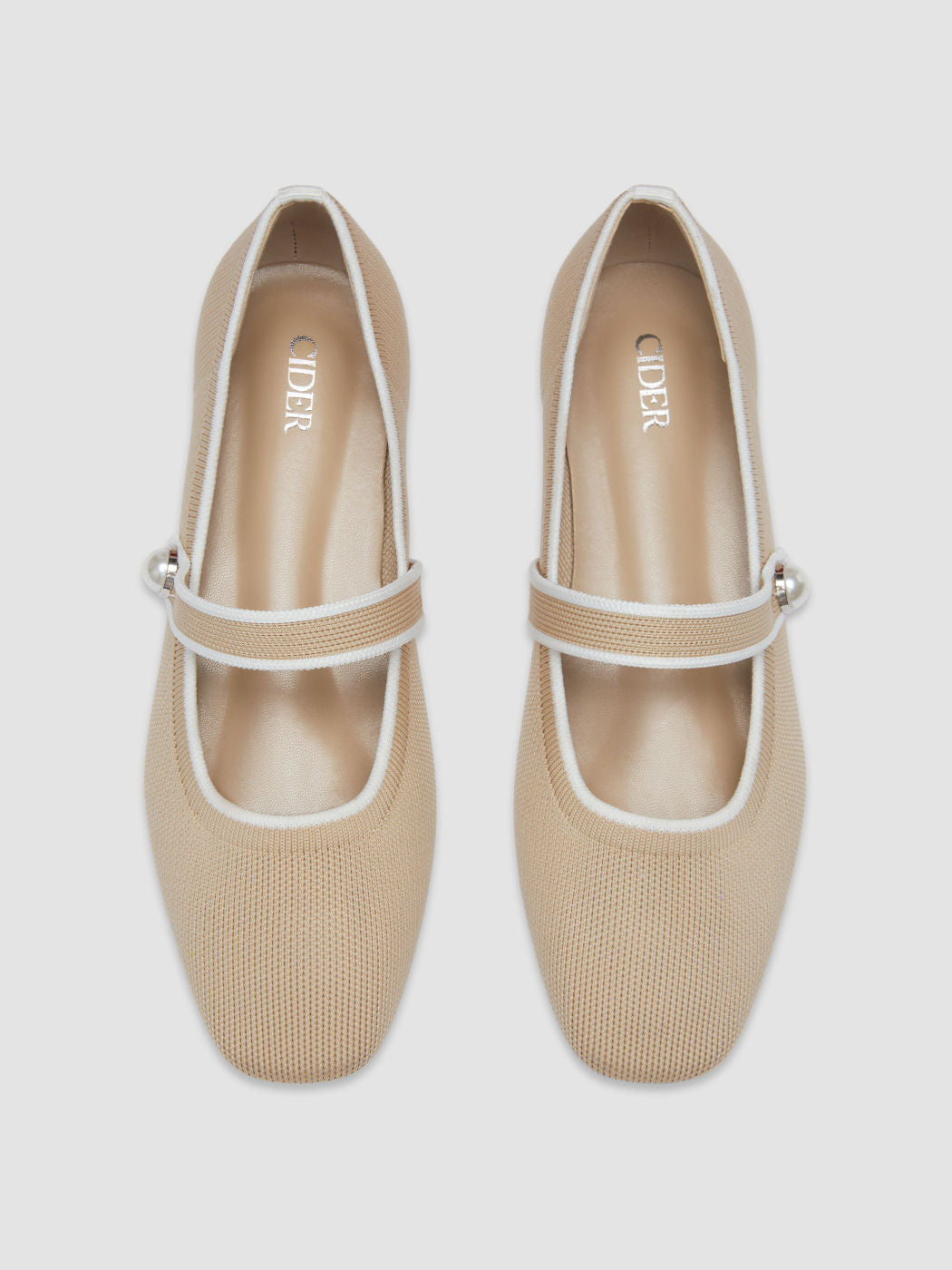 Classic Faux Pearl Mary Jane Ballet Flats