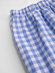 Cotton-blend Mid Rise Check Layered Maxi Skirt Curve & Plus