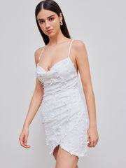Wrap Tie Back Criss Cross Mini Dress