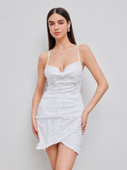 Wrap Tie Back Criss Cross Mini Dress