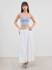 Lace Floral Embroidered Crop Cami Top