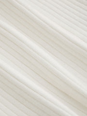Knit U-neckline Contrasting Binding Bowknot Tank Top