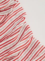 Strapless Striped Shirred Ruched Tube Mini Dress