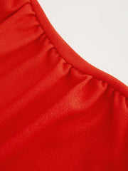 Tube Solid Ruched Mini Dress