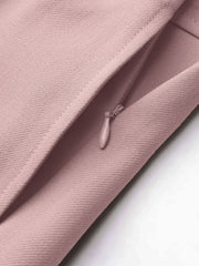 Belted Asymmetric Straight Leg Trousers