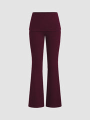 Foldover Flared Yoga Pants