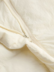 High Neck Solid Pocket Puffer Vest