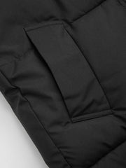 Hooded Solid Pocket Long Puffer