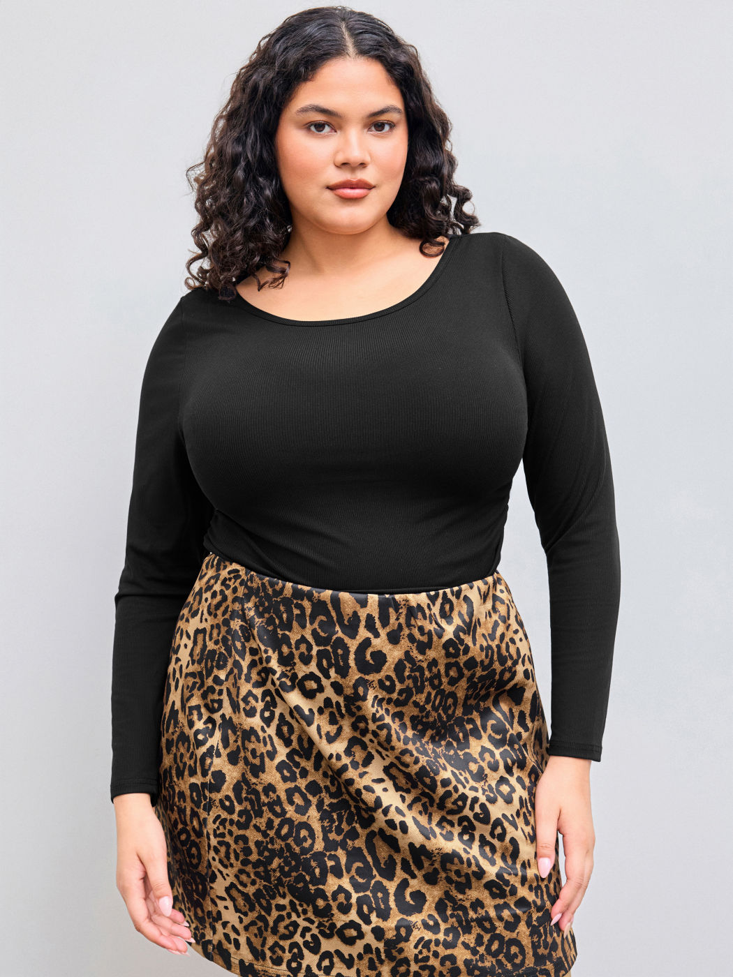 Ruched Long Sleeve Top Curve & Plus