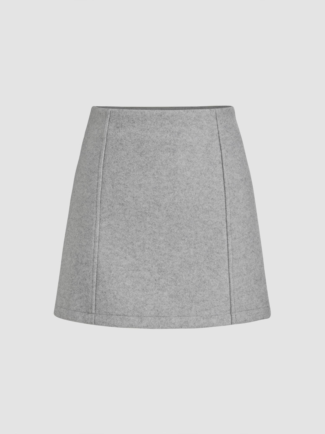 Wool-look Mid Rise Mini Skirt