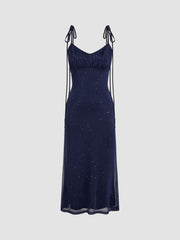 Glitter Knotted Maxi Dress