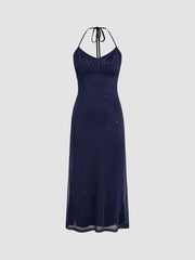 Glitter Knotted Maxi Dress