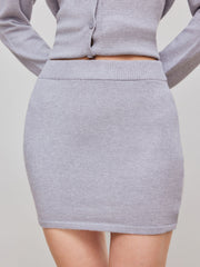 Knit Low Rise Mini Skirt
