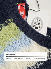 Knit Round Neckline Sheep Vest Curve & Plus
