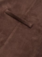 Suede U-neckline Mini Dress