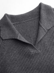 Knit Collar Oversized Crop Top & Cami Top Curve & Plus
