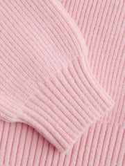 Knit Round Neck Solid Tie Front Bowknot Cardigan