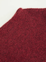 Knitted Boat Neck Solid Asymmetrical Long Sleeve Top