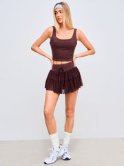 CIDERAIRY™ Scoop Neckline Solid Active Tank Top
