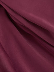 Asymmetrical Neck Pleated Wrap Mini Dress