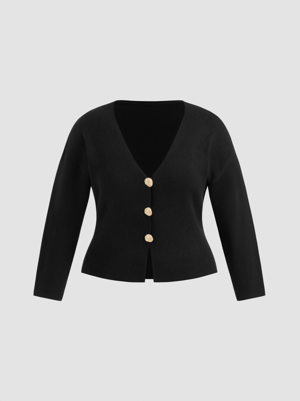 Knit V-neck Oversized Cardigan Curve & Plus